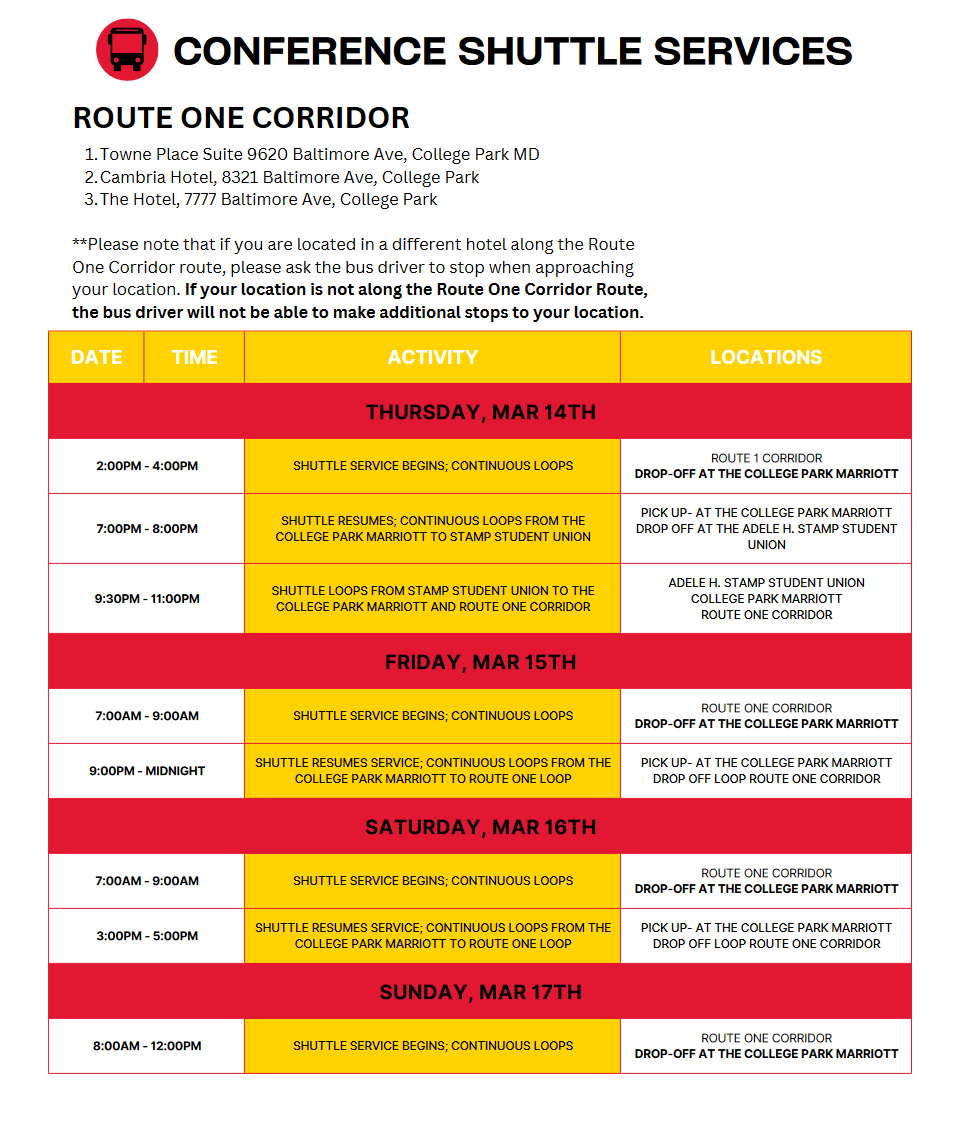 McNair 2024 Conference Shuttle Services